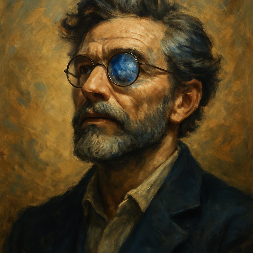 Portrait of a man in a suit with dark hair and glasses.